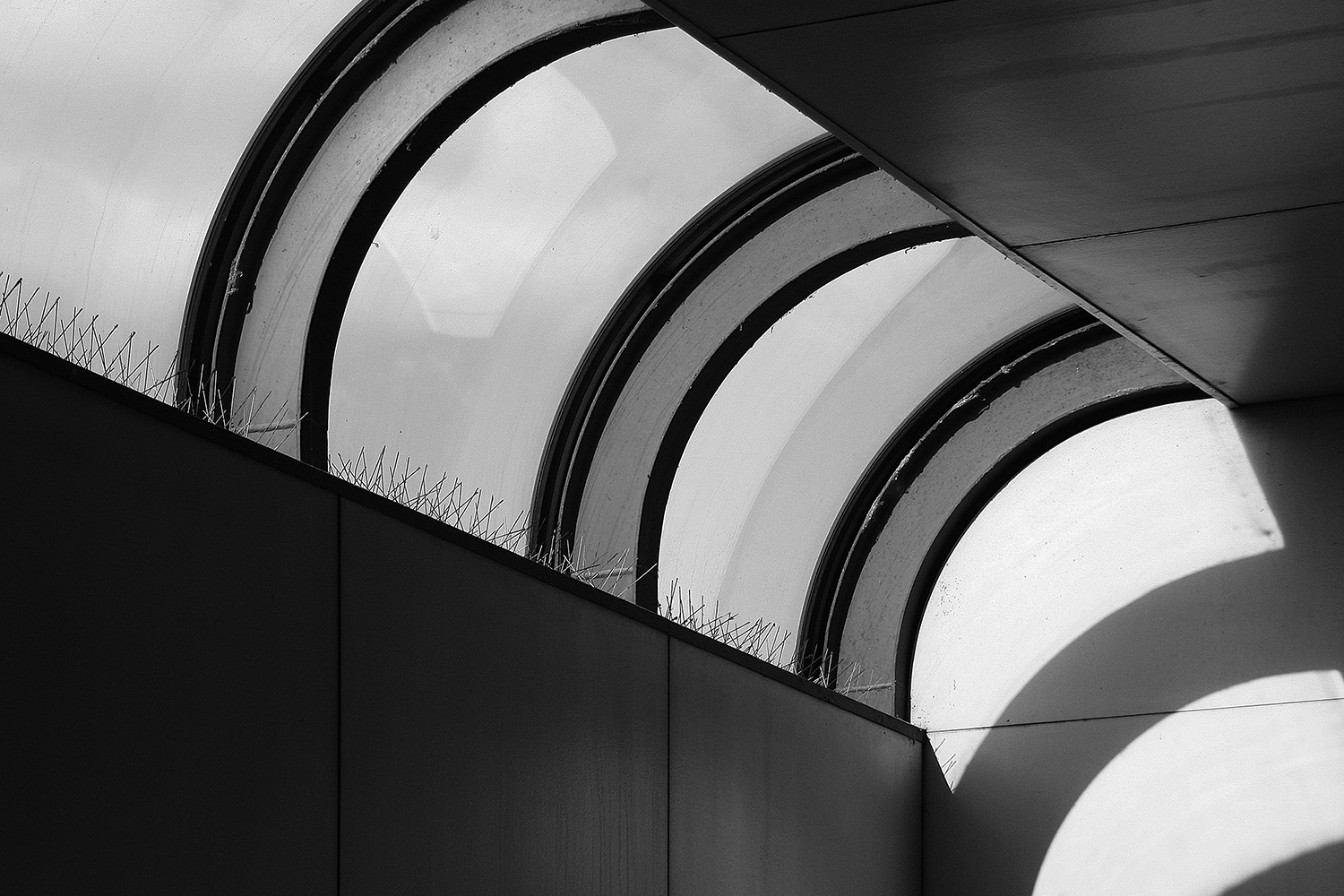 Detail von Dachfenster in U-Bahn Station